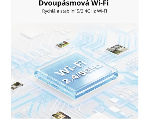 Dvoupásmová technologie WLAN pro rychlé a stabilní 2,4 a 5 gigahertzové Wi-Fi
