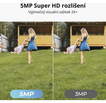 Srovnání kvality obrazu mezi 5megapixelovou a 3megapixelovou bezpečnostní kamerou na zahradě