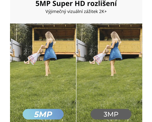 Srovnání kvality obrazu mezi 5megapixelovou a 3megapixelovou bezpečnostní kamerou na zahradě