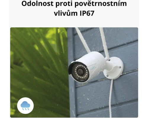 Bezpečnostní kamera s ochranou IP67 proti povětrnostním vlivům