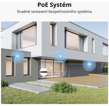 Systém PoE pro snadné nastavení zabezpečovacího systému na moderním domě.