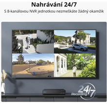 Monitor zabezpečení se záznamy z domu a ulice