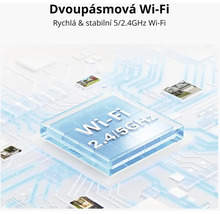 Dvoupásmové WiFi pro rychlé a stabilní připojení 2,4/5 GHz