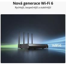 Bezdrátový router se čtyřmi anténami pro bezdrátové síťové připojení