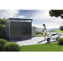 Plechový zahradní domek Biohort HighLine HS 134 x 254 cm tmavě šedý metalický