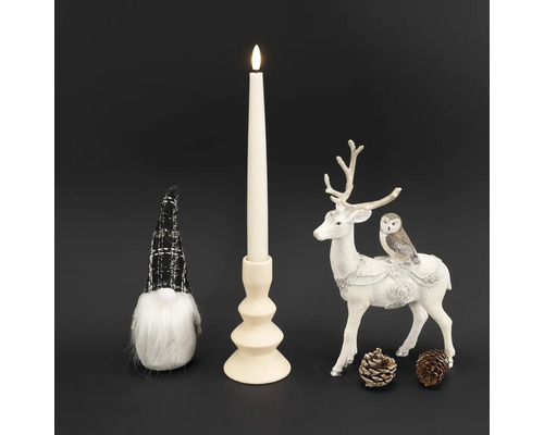 Dekorativní aranžmá s LED svíčkou, figurkou soba a trpaslíka