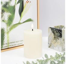 Dekorativní LED svíčka s obrázkem rostlin a svícen