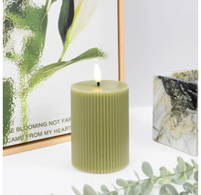 Dekorativní LED sloupová svíčka s rýhovaným povrchem