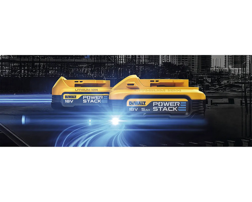 Dva akumulátory DeWalt Power Stack s 18 volty