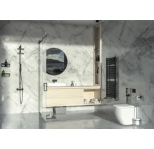 Koupelnový radiátor Rotheigner CLASSIC 1215 x 600 mm matně černý přípojka po obou stranách dole