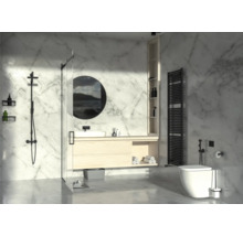 Koupelnový radiátor Rotheigner CLASSIC 1810 x 600 mm matně černý přípojka po obou stranách dole