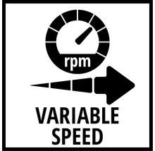 Symbol pro nastavení proměnlivé rychlosti.