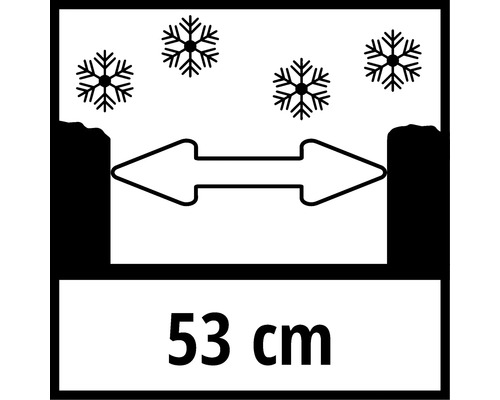 Symbol mrazuvzdornosti o šířce 53 centimetrů