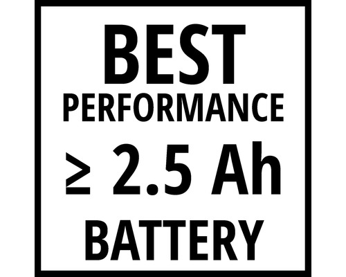 Baterie Best Performance s minimálně 2,5 ampérhodinami