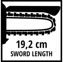 Délka meče 19,2 cm