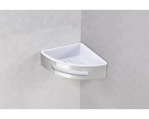 Rohová sprchová polička k montáži na stěnu