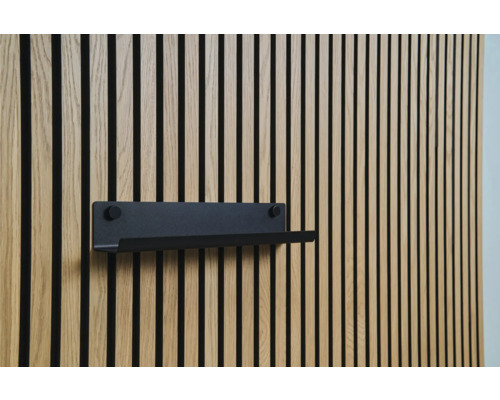 Sonava Function police úzká Malá 380 x 70 x 80 mm Akustický panel s černou nástěnnou policí