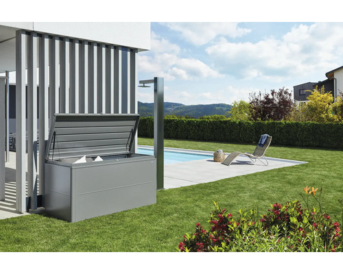 Zahradní box na polstry Biohort LoungeZahradní box 160, 160 x 70 x 83,5 cm šedý metalický Zahradní box na polstry Biohort LoungeZahradní box 160, 160 x 70 x 83,5 cm šedý metalický