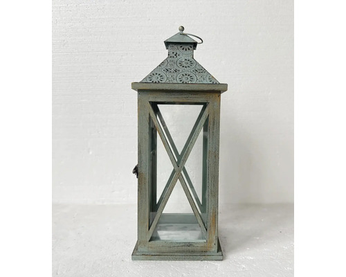 Dekorativní lucerna ze dřeva a skla