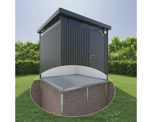 Zahradní skříň se šroubovým základem pro bezpečné upevnění