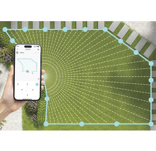 Smartphone s aplikací pro ovládání zavlažování zahrady