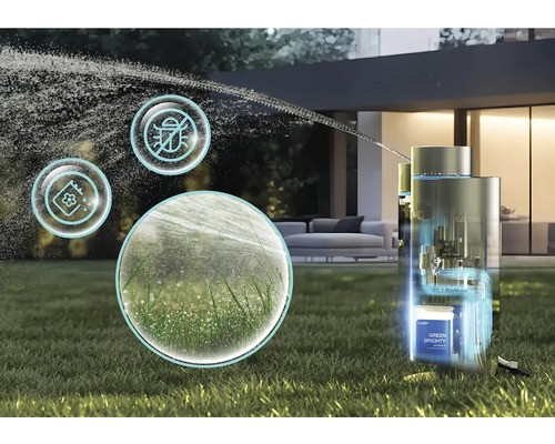 Automatické zavlažování trávníku s funkcí hnojení a ochrany proti škůdcům