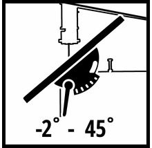 Symbol nastavení úhlu pokosu od -2 stupňů do 45 stupňů