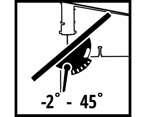 Symbol nastavení úhlu pokosu od -2 stupňů do 45 stupňů