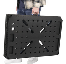 Skládací pracovní stůl s rukojetí.