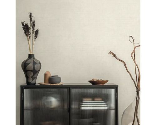 Černá skříňka s prosklenými dvířky a dekorativními doplňky pro stylové prostředí