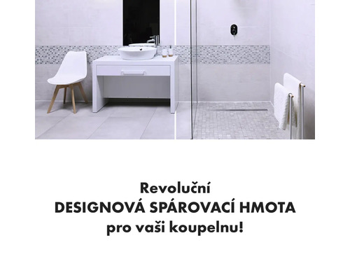 Design koupelny s umyvadlem, sprchou a obklady