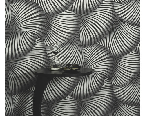 Tapeta s abstraktním pruhovaným vzorem