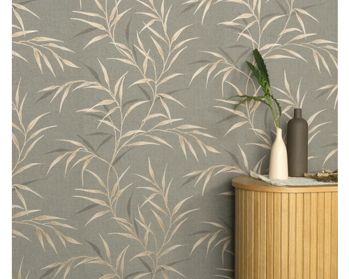 Tapeta se vzorem bambusových listů na zdi