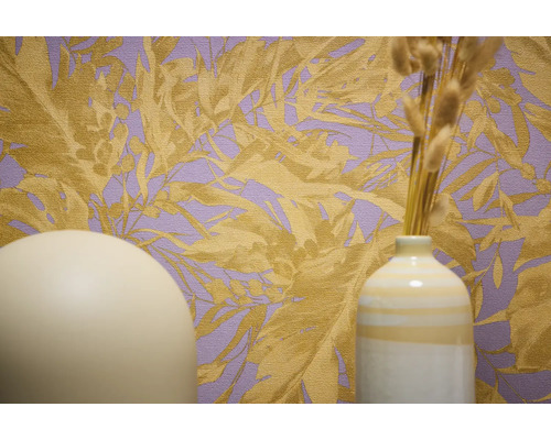 Dekorativní listová tapeta s rostlinným vzorem do interiérů