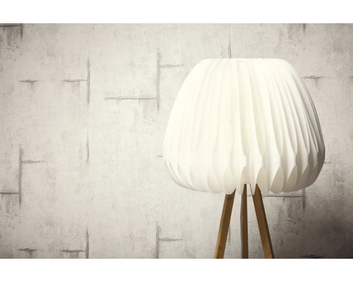 Stojací lampa s plisovaným stínidlem a dřevěnou nohou