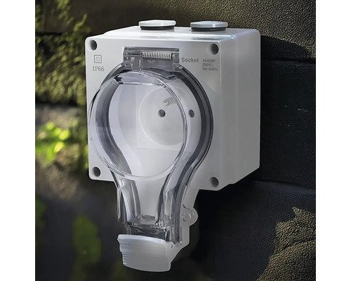 Zásuvka do vlhkého prostředí s krytím IP66