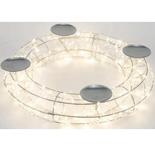 Adventní věnec s LED osvětlením a držáky na svíčky
