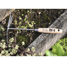 Kultivátor For Q z nerezové oceli s dřevěnou rukojetí na záhoně