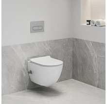 Závěsné WC s ovládacím panelem v moderní koupelně