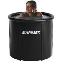 Kulatý bazén Marimex s ženou sedící ve vodě