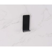 Černý kovový háček na ručníky do koupelny