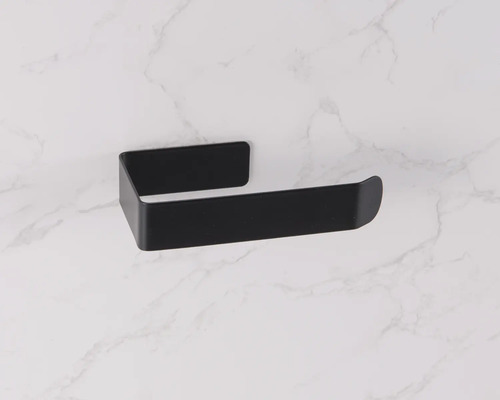 Černý držák toaletního papíru pro montáž na stěnu