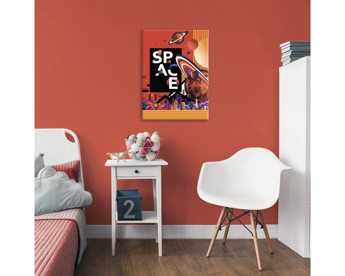 Ilustrace vesmírného motivu v dětském pokoji