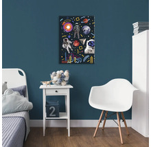 Dekorativní motiv vesmíru v dětském pokoji