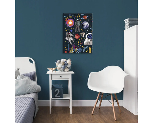 Dekorativní motiv vesmíru v dětském pokoji