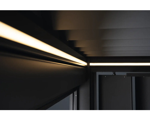 Detail LED osvětlení altánu.