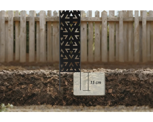Zahradní zástěna se 15centimetrovým zemním vstupem