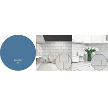 Obklady v koupelně a kuchyni s barvou Oceán 88