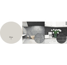 Pokojové scény s obklady v stříbrné a antracitové barvě