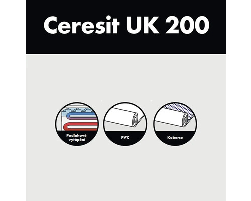 Ceresit UK 200 produktová aplikace pro podlahové topení, PVC a koberce.